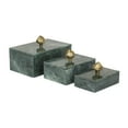 thumbnail image 5 of DecMode Green Marble Decorative Box with Gold Final, 3 Count, 5 of 7