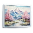 thumbnail image 3 of Designart "Sakura Summit Fog Pink Beauty in Japan's Mountains I" Extra Large Landscapes Framed Wall Art - Traditional Pink Japan Entryway Framed Wall Art Print, 3 of 7