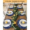 thumbnail image 4 of 13 Inch Round Placemats Set of 4, Blue Christmas Non Slip Heat Insulation PP Table Mats, Xmas Christmas Tree Snowflake Washable Place Mats for Kitchen Dining Party Table Decor, 4 of 7