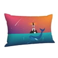 thumbnail image 2 of Kll Lighthouse And Whale Pillow Covers Envelope Closure,Super Soft And Cozy Fuzzy Fleece Pillow Case Cover 16"X24", 2 of 9
