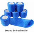 thumbnail image 3 of 6 Pack 2" x 5 Yards Self Adhesive Bandage Wrap Breathable Cohesive Vet Wrap for Pets, Elastic Self-Adherent Tape for Sports, Wrist, Ankle ( Blue), 3 of 5
