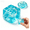 A, variant on Blue Ice Cube Stress Ball with Snowflakes Inside, Square Squeeze Ball Sensory Fidget Block, Slow Rising Clear Ice Cube for Anxiety Relief and Party Supply Gift