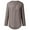 Gray, variant on Plus Size Tops S-5XL Zip Front V Neck 3/4 Sleeve Blouses Womens Summer Cuffed Sleeve Casual Tunic Shirts
