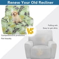 thumbnail image 4 of Kuiaobaty Floral Pattern Recliner Couch Cover with Side Pocket Breathable Reclining Sofa Slipcover Washable Reclining Slipcover Nonslip Recliner Chair Cover for Pets Kids, 4 of 8