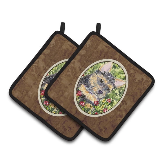 Carolines Treasures SS8893PTHD Norwich Terrier Pair of Pot Holders, 7.5HX7.5W, multicolor