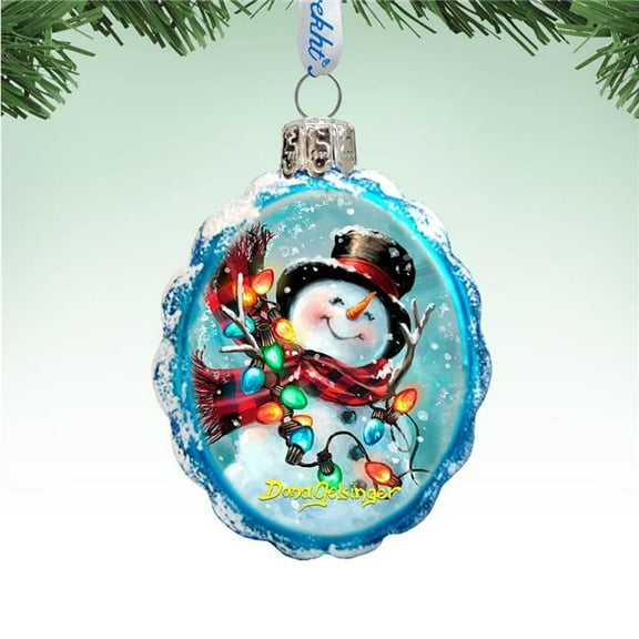 G. Debrekht 778110-DG Old Fashion Snowman Mercury Glass Ornament by D. Gelsinger - Christmas Decor
