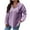 Purple, variant on Lenpel Hoodies for Women Fashion Long Sleeve Half Zip Curved Hem Drawstring Textured Sweatshirts Casual Pullover Tops(Army Green,X-Large)