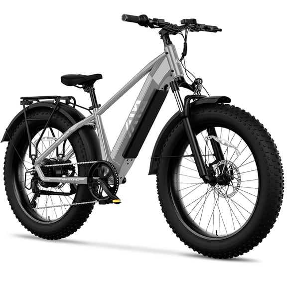 TST Electric Bike for Men, 750W E-Mountain Bike, 26" Fat Tire Electric Bike with 48V/15Ah Battery UL2849, 65Miles Long Range, 7-Speed Gear, 20mph Fast Ebike