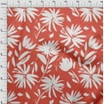 thumbnail image 4 of oneOone Cotton Cambric Pastel Red Fabric Leaves & Floral Craft Projects Decor Fabric Printed By The Yard 42 Inch Wide, 4 of 6