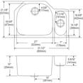 thumbnail image 2 of Elkay ELUH322110RDBG Elkay Lustertone Stainless Steel 31-1/2" x 21-1/8" x 10", Offset 70/30 Double Bowl Undermount Sink Kit, 2 of 7