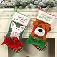thumbnail image 1 of Medias navideñas para mascotas, medias navideñas grandes de 18 pulgadas para perros, gatos, medias navideñas con bolsillo sobre, medias familiares de felpa para decoraciones navideñas, paquete de 2 (m, 1 of 5