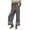 Gray, variant on Women’s Eyelet-Trim Cropped Linen Pants, DUnrefinedstring Elastic-Waist Build with Side-Slip Pockets for Weekly Rural Local Market Errands Black M