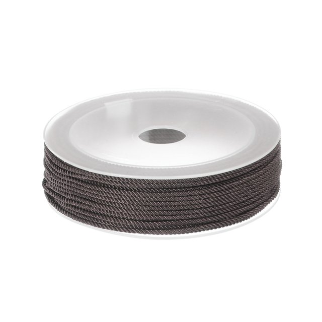 1,5mm Nylon Cordón Rebordear Cuerda Chino Anudar Cordón Mano Tejer Cuerda Pulsera Hilo para Pulseras, Cuentas, Bricolaje Fabricación, Adornos, Café, 65 Pies