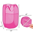 thumbnail image 3 of Aplter Dirty Clothes Hamper for Laudry Mesh Pop Up Laundry Hamper Storage Bag for travel, cruise, 3 of 6