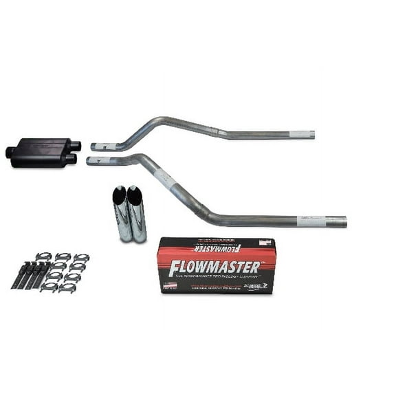Chevy Blazer 00-04 2.5" Dual Truck Exhaust Kits Flowmaster 40 Series Slash Tip