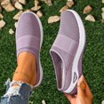 thumbnail image 3 of Rokment Women's Orthopedic Arch Support Clogs Walking Backless Sandals for Plantar Fasciitis Comfortable Breathable Mesh Tennis Non Slip Nursing Work Shoes Purple Size 8, 3 of 6