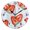 Black, variant on Strawberry Slices Pattern Wall Clock 10in Round Artistic Oil Painting Home Decor Desk Table Clock