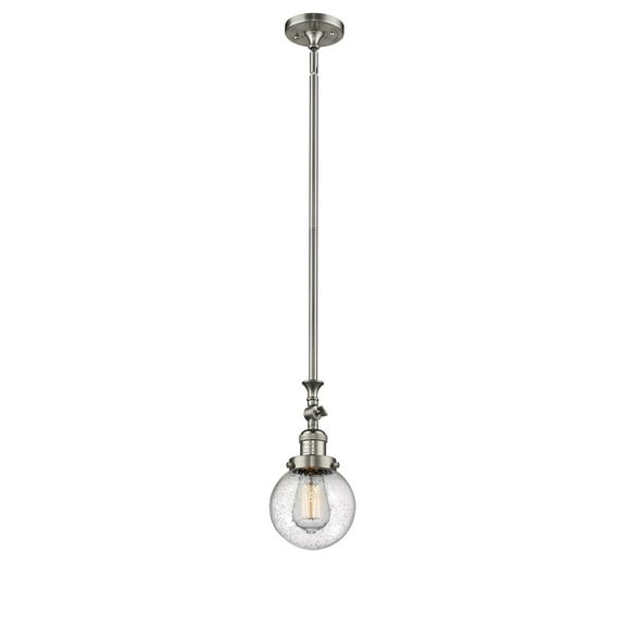 Innovations Lighting 206-6 Beacon Beacon 1 Light 6" Wide Mini Pendant - Nickel