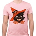 thumbnail image 2 of Vintage Witch Cat Shirt Unisex Small Pink, 2 of 5