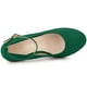 thumbnail image 4 of Zapatillas Correa De Tobillo Tacón De Aguja Punta Redonda De Las Mujeres Verde 36, 4 of 7