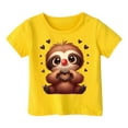 thumbnail image 4 of T-shirt Banane pour Filles Haut Chandails Enfant Imprimé Sport Décontracté Confortable Col Rond Manches Courtes T-Shirt pour Enfants, 4 of 4