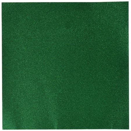 Glitter Cardstock 12-Inch by 12-Inch, Green, By Best (Best Green White Cards)