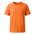 thumbnail image 2 of Ticikt Kids Short Sleeve Rash Guard, UPF 50+ Swim Shirt Sun Protection Beach Top for Boys,Orange, 2 of 4