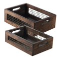 thumbnail image 4 of CUTICATE 2 Pieces Storage Baskets Bread Baskets Wood Display Organizer Food Storage for Pantry Restaurant Countertop Living Room Table, 4 of 8