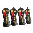 thumbnail image 4 of 4x Golf Club Head Covers Golf Wood Headcover Protector Head Covers Guard Fashion with Number Tag for Golfer Gift Unisex Accessories Dog Black, 4 of 10