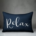 thumbnail image 2 of Creative Products Relax Script Navy 14x20 Indoor / Outdoor Pillow, 2 of 2