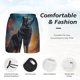 thumbnail image 3 of Fotbe Moonlit Night Sky Wolf Traje de Baño para Hombre – Shorts de Natación de Secado Rápido con Forro y Bolsillos-X-Large, 3 of 6
