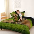thumbnail image 4 of Erosebridal Cute Capybara Family Kid Full Size Comforter Sets, Green Brown Bedding Sets, 3-Piece, 4 of 6