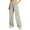 Beige, variant on Tittly Cargo Pants Women Palazzo Pants Womens Daily Elastic Waist Pockets Straight Solid Color Casual Pants Loose Pockets Cargo Long Trousers Wide Leg Pants Woman Cargo Joggers Beige L