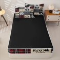 thumbnail image 4 of Manfei Rustic RV Car Zipper Queen Comforter Set with Fitted Sheet and 2 Pillowcases,Happy Camping Zipper Bedding Set,Red Beige,Reversible, 4 of 7