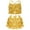 Gold, variant on Girls Sequins Dance Outfit Set 2 Piece Sparkly Crop Top with Skirt Jazz Latin Ballroom Dancewear Light Blue 6