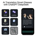 thumbnail image 2 of AI Translator Smart glasses - 164 Language Real-Time Translation, UV400 Polarized Photochromic Lenses, Bluetooth 5.3, IPX5 Waterproof, Hands-Free Calling, 2 of 11