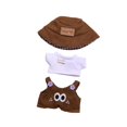 thumbnail image 4 of Vaveren 15-17cm Doll Clothes T Shirt Overalls with Hat Stuffed Animals Clothes Brown, 4 of 8