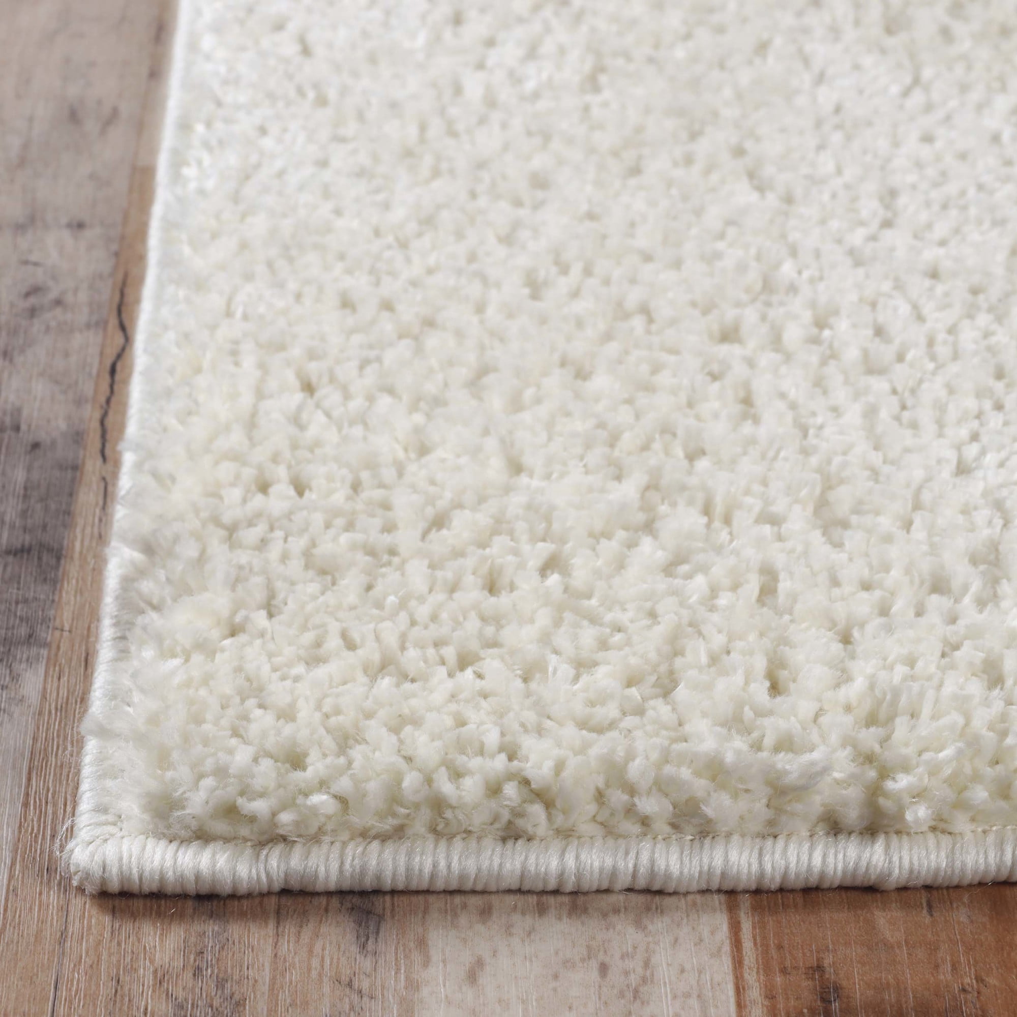 Superior Berlin Indoor Plush Shag Area Rug, 5' x 8', Ivory