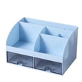 thumbnail image 2 of TAKTUK Desk Organizer,Drawer Desktop Storage Box Student Desk Double Layer Stationery Organizer Multi Compartment Large Capacity Storage Box,Desktop Organizer,Desk Accessories, 2 of 6