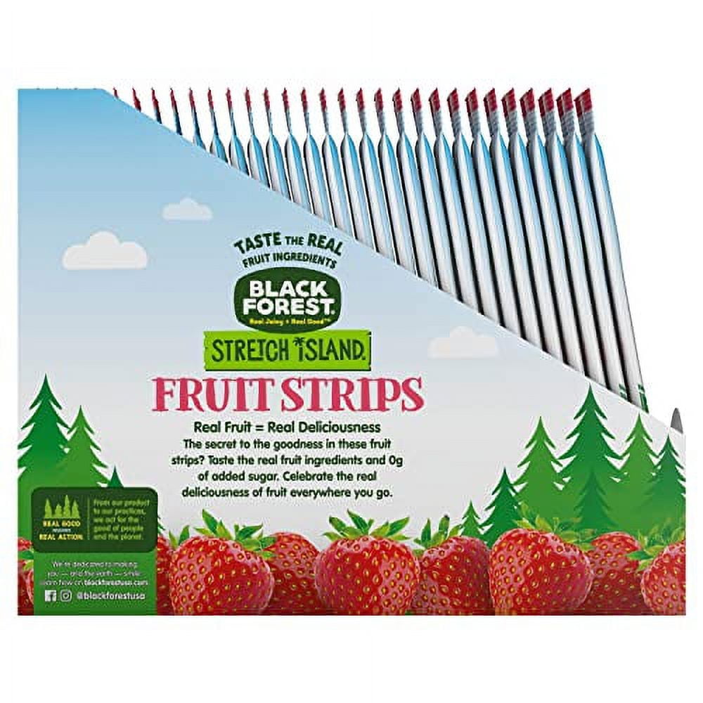 Black Forest Stretch Island Fruit Strips, Strawberry School Snack, 0.5ounce Strips (Pack of 30)