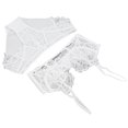 thumbnail image 1 of Conjunto de sujetador de ropa interior Conjunto de sujetador de encaje Ropa interior Floral Correa ajustable Cuello en V Sujetador transparente Conjunto de panty para mujer ANGGREK Otros, 1 of 8