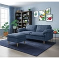 thumbnail image 1 of Sofá Cama Makora Remmy Azul Velvet Memory Foam con Respaldo Reclinable, 1 of 8