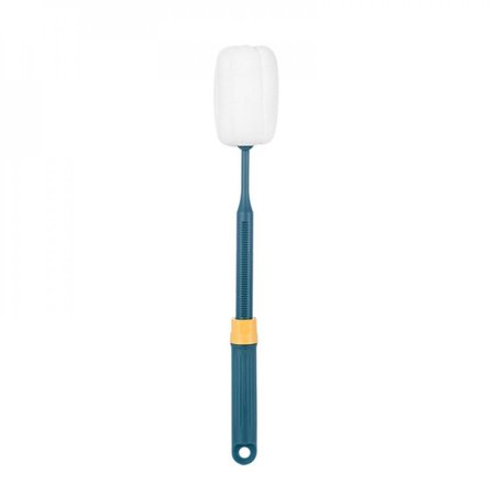 

Moresave 1Pc Long Hool Cup Brush Handle Telescopic Without Dead Corner Bottle Brush Warm Cup Sponge Small Cleaning Cup Brush Blue