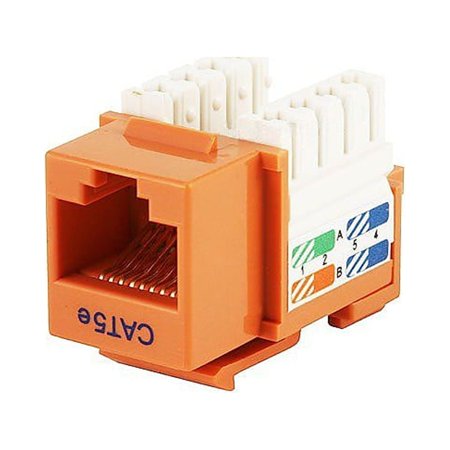UPC: 0844660053743 | Monoprice Cat5e Punch Down Keystone Jack for 22-24AWG Solid Wire  Orange