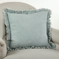 thumbnail image 3 of Saro Lifestyle Ruffled Linen Down Filled Throw Pillow Ivory, 3 of 5