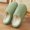Green, variant on Trendy Women Plush Lined Indoor Slippers Snug Closed Toe Flat Sole Super Soft Fleece for Cotton Slippers Bedroom and Household Daily Time Use Yellow 7.5-7.5(40)