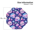 thumbnail image 2 of Leather Coasters with Heat-resistant for Drinks, colorful Skull mushroom rainbow -标题2 Octagon, 2 of 5