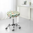 thumbnail image 4 of Uemuo Cute Carrot Pattern Round Bar Stool Seat Covers Washable Stool Cushion Slipcover Elastic Bar Chair Covers-13 inch, 4 of 7