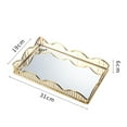 thumbnail image 2 of Mirrored Tray Vintage Style Storage for Coffee Table Mirrored Dish Plate Cosmetic Perfume Bottle Middle, 2 of 8