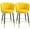 Yellow, variant on HOMCOM Bar Stools Set of 2, Counter Height Barstools with Back